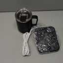 Waipfaru Coffee Warmer & Mug Set for Desk, Heated Cup With Auto Shut Off, Electric Self Heating & 3 Temperature Control Smart Mug for Office, Home and Travel, Black