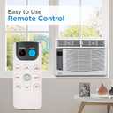 BLACK+DECKER Window Air Conditioner 6,000 BTU, AC Window Unit Cools Up to 250 Square Feet, AC Unit with Remote Control, 3 Cooling Speeds and Fan Only Function, BWAC06WTB, White