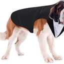 Weewooday Dog Tuxedo and Bandana Set Dogs Formal Tuxedo PET Wedding Party Suit Wedding Bow Tie Shirt for Christmas Halloween Birthday Costumes(Cute Style,XX-Large)