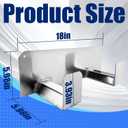 Suspended Aluminum Storage Rack Double Utility Hook Dual Helmet Holder Suitable for Enclosed Race Trailer Garage Shop Hanger Motorcycle ATV Bike Snowmobile Helmets Silver