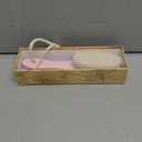 Wooden Baby Hair Brush - Cradle Cap Baby Brush with Soft Goat Bristles, Perfect Gentle Scalp Newborn Comb for Infant, Girls, Boys, Bath Essentials (Blush, Oval)