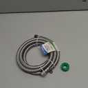 Refrigerator Ice Maker Water Line,6ft Stainless Steel Braided "by" Ice Maker Hose Burst Proof Water Supply Line,Food grade PVC Inner Tube Fit to ALL Refrigerator Ice Maker