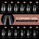 UNA GELLA Medium Coffin Nails Tips 504pcs - Gel Nail Tips Coffin Acrylic Full Cover Pre-buff Soft Gel Nail Tips Half Matte For Nail Extension Home DIY Salon 12 Sizes