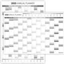 2025 Monthly Wall Planner, A2 60cm X 42cm | DOUBLE SIDED PRINT, Rainbow Wall Calendar 2025, Year Planner, Full Year to View | Organiser for Office, University, School | Mono (Folded)