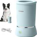 DOGNESS Automatic Dog Paw Cleaner, Rechargeable Paw Washer for Dogs Portable Electric Paw Cleaner Cup for Small to Medium Dogs (Light Blue)