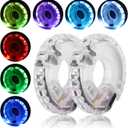USB Rechargeable 7 Color LED Bike Wheel Lights - 15 Modes Cycling Hub Lights for Night Riding