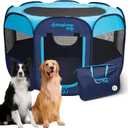 KingCamp Dog Playpen, Portable Foldable Cat Kitten Puppy Tent Crates 29"/36"/50" Pop Up Pet Playpen with Zippered Bottom & Cover for Indoor Outdoor Use (X-Large, Blue)