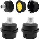 Seamaka 3PCS 1/2" Thread Air Compressor Silencer,20mm Air Compressor Intake Filter Sound Muffler Accessories, Air Compressor Muffler Accessories for generators, blowers, exhaust ports O-H-067-1/2