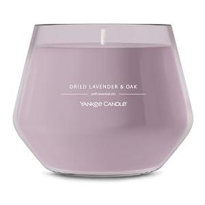 Yankee Candle Studio Scented Candle with up to 50 Hour Burn Time, Premium Plant Wax Blend for Consistent Burn, 10 oz Jar Candle with Room Filling Fragrance, Dried Lavender & Oak