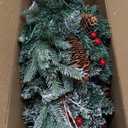 30 Inch Outdoor Prelit Christmas Tree 2 Pack, Battery Operated Small Xmas Tree 100 LED Lights, for Entrances Tabletop Ornaments for Porch Driveway Yard Garden Green