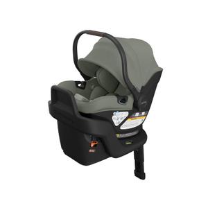 UPPAbaby Aria V2 Lightweight Infant Car Seat - Just Under 6 lbs - Base with Load Leg + Infant Insert + All-Weather FootCover Included - Direct Stroller Attachment - Evelyn (Green Meadow) Exp Date Mar 20, 2036