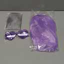 PLULON Purple Bob Wig and Sunglass Set, Neon Short Bob Wig Sunglass Pack Costume Colorful Cosplay Hairpieces for Bachelorette Neon Party Favors, Halloween Decorations