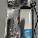 AMZCHEF Coffee Grinder, Burr Coffee Bean Grinder for Home Use with 48 Precise Grind Settings, Detachable Funnel Stand for Espresso, LED Control Panel, Anti-static Design, silver