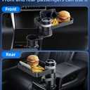 Car Cup Holder (2.9 inches in Diameter) Tray Table, Swivel Car Food Tray for Passenger Seat for Eating, Cup Holder Expander with Phone Holder, Drink Holder for Car, Road Trip Essentials