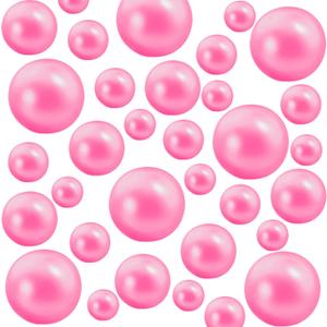 300Pcs Pearl Vase Filler, Pink No Hole Faux Pearl Beads for Centerpieces Vases, Candle Centerpieces, Wedding Birthday Party Home Decor 8/10/14/20mm