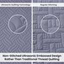 Love's cabin Quilts for Queen Bed Bluish Grey Bedspreads Bedding Set - Summer Lightweight Bedspread Comforter - Wave Pattern Bedding Coverlet for All Season - 3 Pieces (1 Quilt, 2 Pillow Shams)