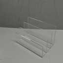 Clear Acrylic File Sorter Acrylic Desk Organizer File Organizer for Desk, File Folder Organizer for Document Paper Letter Book Envelope Laptop Organizer, Clear Acrylic File Organizer on Office Desktop