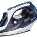 Sunbeam 1700W Steam Iron, 8' Retractable Cord, Variable Temperature Select, Non-Stick Soleplate, Dual Spray Mist, Horizontal or Vertical Shot of Steam Feature, 3-Way Auto-Off, Blue and White (One Size)