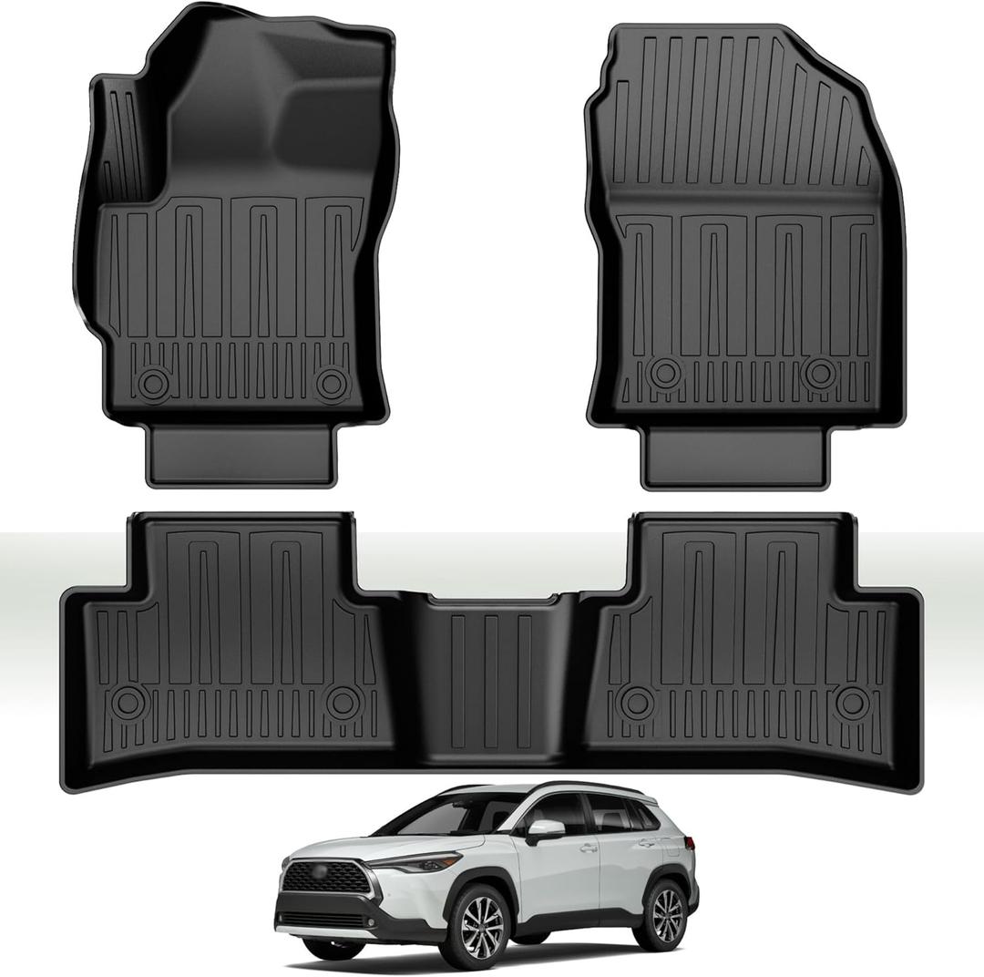 Original 2022-2025 Corolla Cross Floor Mats for Toyota Corolla Cross FWD - Custom Fit All Weather Floor Mats for Toyota Corolla Cross SUV (Not for Hybrid/Hatchback Model)
