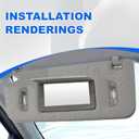 Left Driver Side Sun Visor with Lighted Mirror Compatible with 2015-2018 Chevrolet Silverado 1500 2500 3500 2015-2019 Chevrolet Tahoe/Suburban GMC Yukon Sierra 1500 2500 3500 Cadillac Escalade