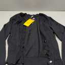 GRECERELLE Women's Long Sleeve V-Neck Button Down Cardigan Knit Shrugs Sweater (Large, 01 Black)