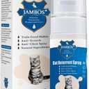 Cat Deterrent Spray - Safe Indoor & Outdoor Deterrent for Furniture Protection, Effective Training Aid with Natural Ingredients - Non-Toxic Anti-Scratch Formula (Bright Blue, M)