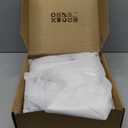 AMINUGAL Womens Elastic Knee High Platform Chunky Block High Heel Sock Boots Zipper Round Toe Fashion Motorcycle Combat Punk Boots For Women (7.5)