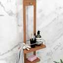 AquaTeak The Original Moa Small Teak Shower Caddy