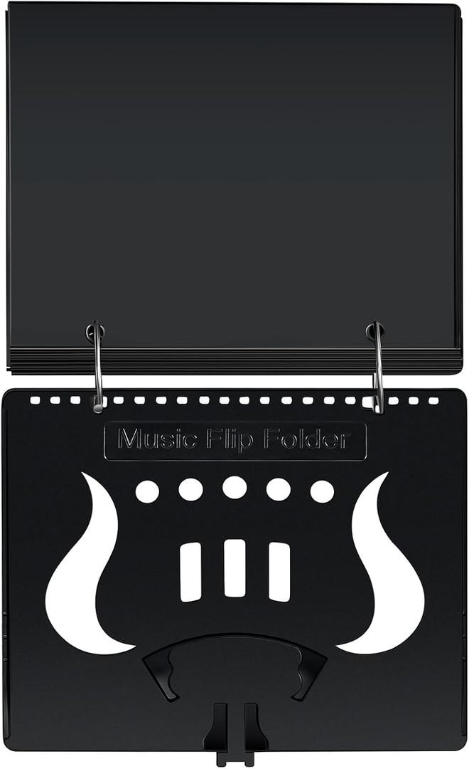 Amylove Music Flip Folder Marching Band Plastic Flip Folder with 20 Windows (20 Pcs Sheets)