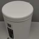 simplehuman 4.5 Liter Bathroom Trash Can, White Steel