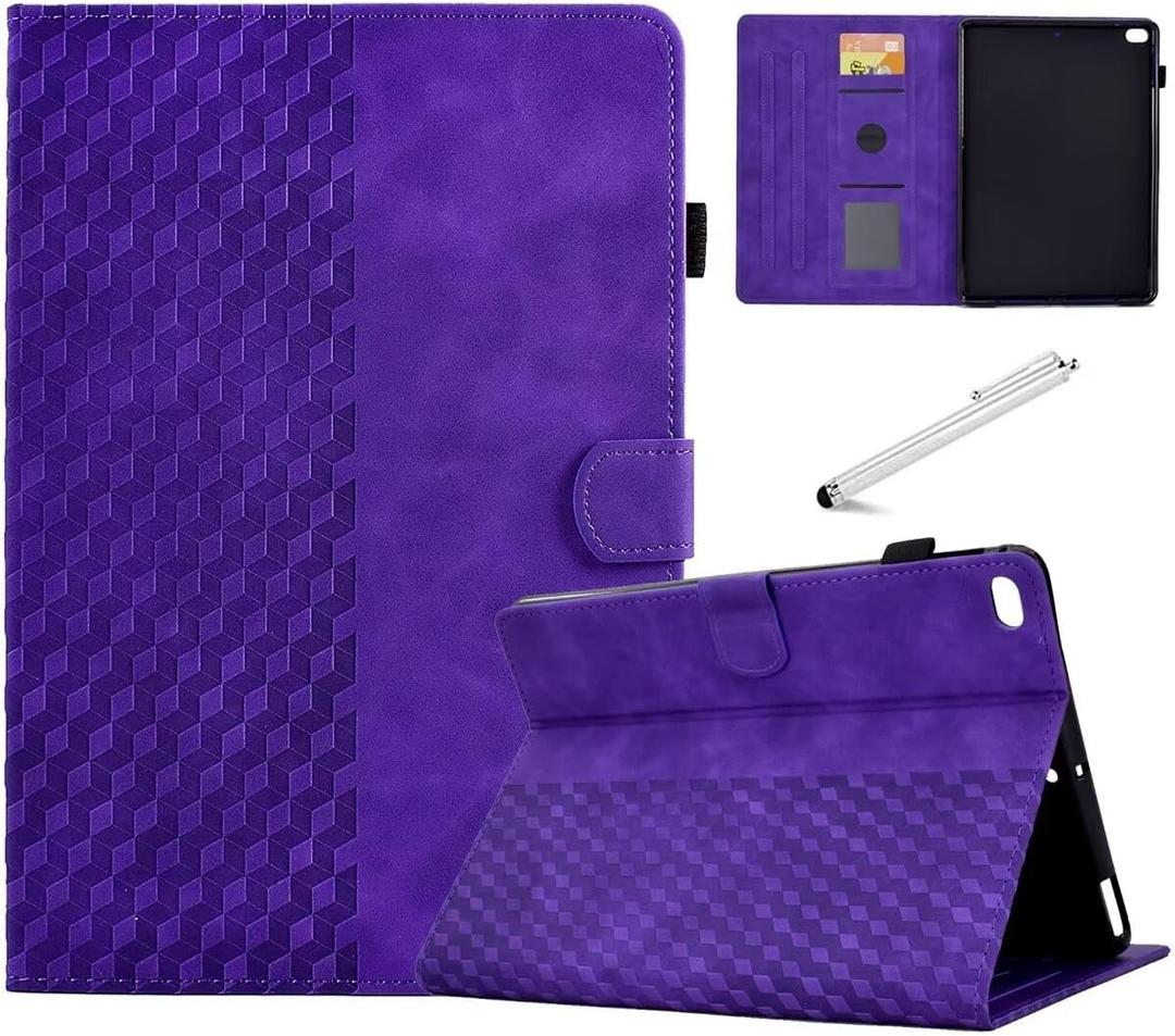 Fancity for iPad Mini 5 Case Mini 4 Mini 3 2 Cover, Smart Wake Sleep Flip Stand Case Soft Suede TPU Protective Case with Card Slot Pencil Holder for iPad Mini 1 2 3 4 5 - Purple