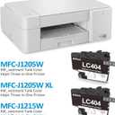 2-Pack LC404 Black Ink Cartridges for Brother LC404BK LC404XL, Compatible with Brother MFC-J1205W MFC-J1205WXL MFC-J1215W Printer
