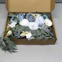 Faux Flower Swag Set of 2 for Wedding Welcome Signs Floral Swag Wedding Reception Ceremony Signs Decor (Blue)