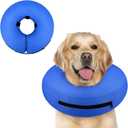 Supet Inflatable Dog Cone for Dogs to Stop Licking, Dog Neck Donut Collar Recovery E Collar to Stop Licking, Soft Pet Cone for Large Dogs (Blue, L)