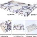Real Luxurious Natural Marble Vanity Tray Genuine Marble/Stone Storage Tray for Home Decor Bathroom/Kitchen/Vanity/Dresser Non-Resin/Non-Ceramic