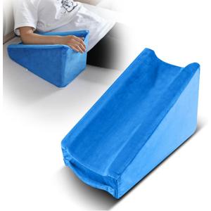 Arm Elevation Pillow, Arm Wedge Elevation Pillow Excellent, Ergonomic Elbow Support Pillow for Sleeping Arm Pads Elbow Pillow with Removable Pillow Case-Blue