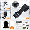 Treestand Strap Gear Hangers, Multi-Hook Accessory Holder for Bow Hanger, Tree Stand Accessories Holder with 8 Hooks, for Gears Bow Quiver Backpack Tree Saddle Bottle, with Storage Bag (Black1)