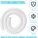 Pool Pump Hose for Above Ground Pools, 4 Pack 1.25" Diameter Pool Filter Hose Accessory Pool Pump Replacement 59 Inch Long with 4 Clamps and 4 Pipe Holders