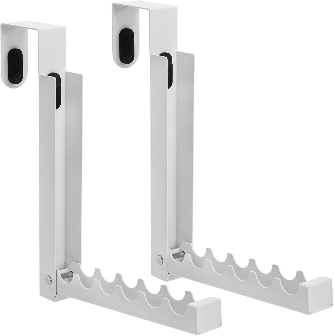 Coloch 2 Pack Over The Door Hanger for Cloth, Z-Shaped Cloth Drying Rack Space Saving Coat Hanging Hook 6 Ridges Towels Storage Hanger for Small Space, Bedroom, Bathroom