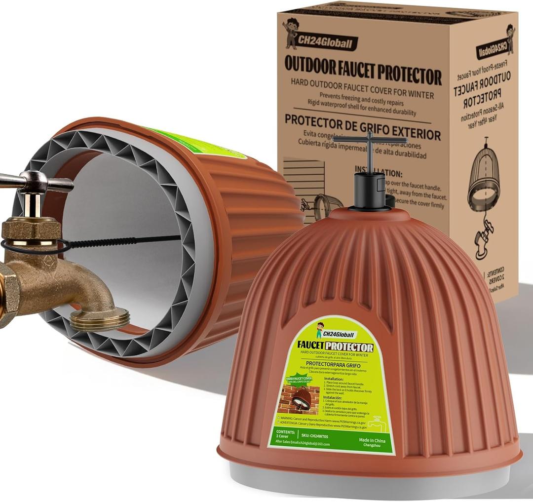 2 Pack Multi Layer Plastic Outdoor Faucet Cover for Winter, Insulated Spigot Cover with Soft Rubber Air Chamber, Hose Bib Cover Lasts Up to 5 times longer Service Life, L7 inches W5.8 inches H7 inches