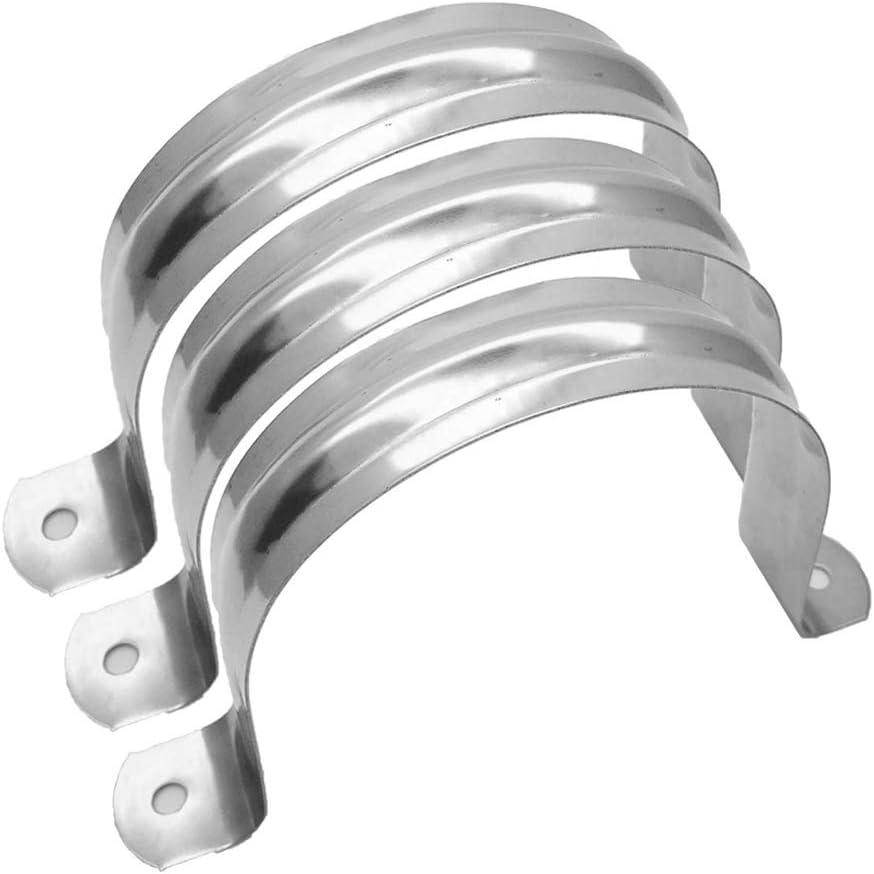 3Pcs 4 inches Two Hole stainless steel U-shaped pipe card for Pipe, Greenhouse AssemblyFixing on Various Surfaces and Support Structures