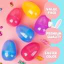 6 Pcs Large Easter Eggs Fillable, 6 Inch Colorful Jumbo Plastic Empty Egg Stand Upright for Easter Eggs Hunt Basket Stuffers Fillers Filling Treats Party Favor Classroom Prizes Supplies (Clear)