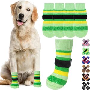 KOOLTAIL Dog Socks for Hot Pavement, Summer Dog shoes to Prevent Licking Paws for Hardwood Floor, Non Slip Double Sides Boots & Paw Protectors, Pet Grippy Booties for Dogs, L