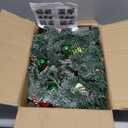 Valery Madelyn 9 Feet Pre-Lit Christmas Garland with Lights for Mantle, Lighted Outdoor Xmas Garland with Elf Red Green White Balls for Home Stairs Fireplace Table Centerpiece Indoor Holiday Decor