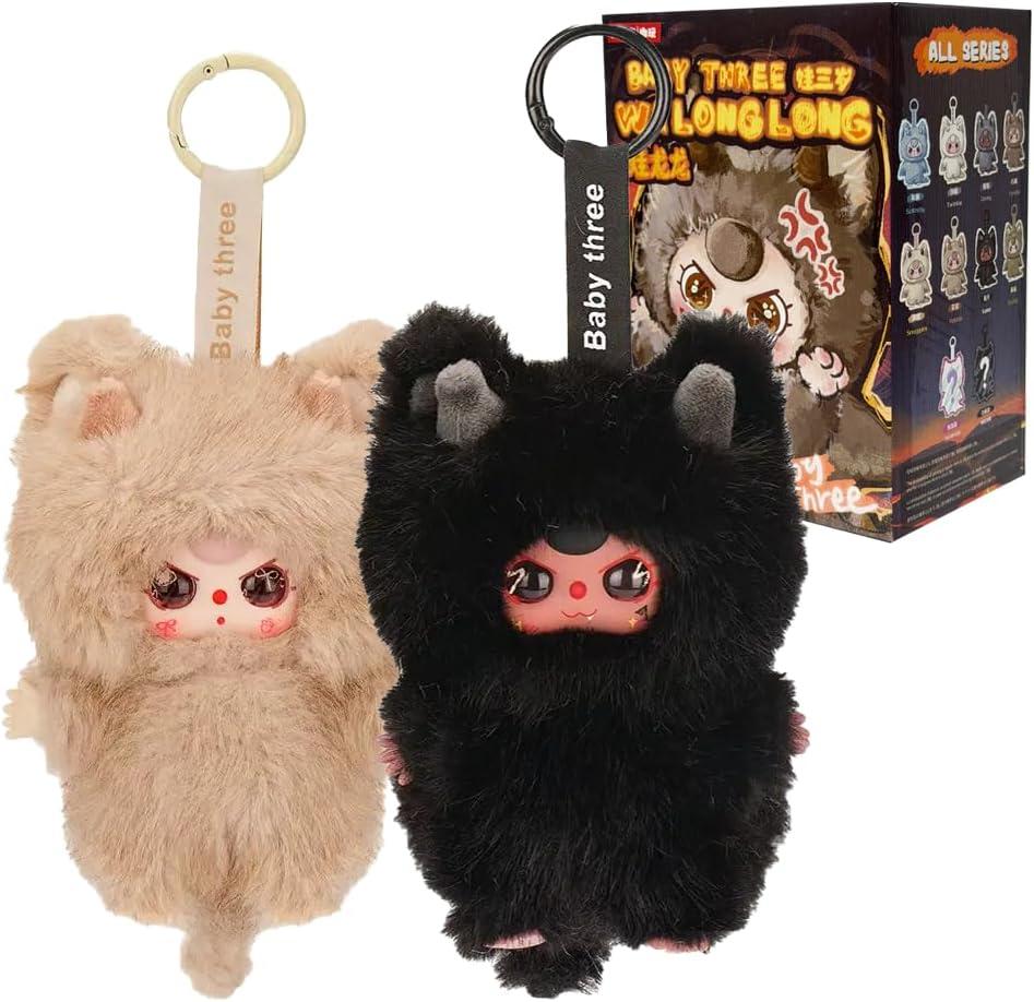 Baby Three Wa Long Long Series Plush Blind Box (1 of 9 Possible Styles) Cute Figures Collectible Toys Birthday Gifts (1Pc-Blind Box)