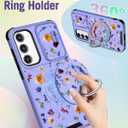 Buleens for Samsung Galaxy S23 Plus Case 6.6 Inch - with Ring Stand & Camera Cover Cute Designed Women Girls Girly Pretty Flower Floral for Samsung S23 Plus Case Compatible with Magsafe
