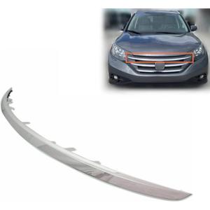 Front Upper Grille Grill Molding Trim Plastic Chrome Replacement For HONDA CR-V 2012 2013 2014 EX, EX-L, LX, Touring HO1217107