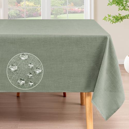 Lintex Table Cloths Rectangle 52" x 70 Inch Premium Tablecloth Spill-Proof Waterproof Table Cover for Dining Buffet Feature Extra Soft and Thick Fabric Wrinkle Free, Color May Vary