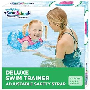 SwimSchool TOT Swim Trainer Vests for Toddlers Ages 2-4  Boys/Girls  Multiple Colors/Styles  Learn to Swim Pool Floaties