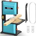 SEESII Benchtop Band Saw for Woodworking: 3A-120V Bandsaw with 8" Cutting Width, Max 3-1/8" Cutting Height, Band Saws with 0-45 Tilting Worktable&Miter Gauge&Double-Sided Fence for Detailed Woodwork